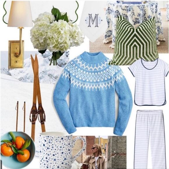 J. Crew Fair Isle Mockneck Pullover Sweater in Heather Twilight Periwinkle L/XL - Picture 2 of 12